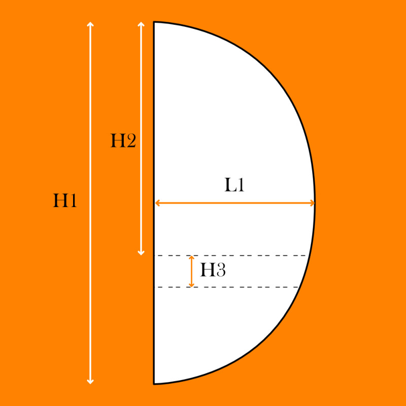 Miroir "Kamea" sur mesure 6mm - prise de cotes