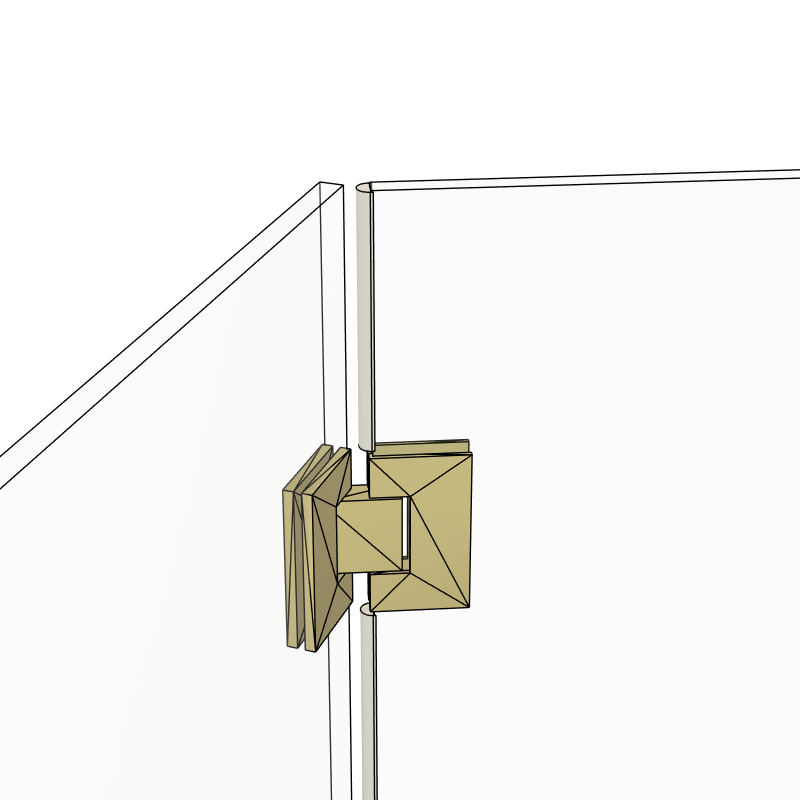 Cabine de douche sous pente MEZZIGO - PAROI FIXE et Porte battante