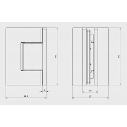 TRIVEL charnière porte 90° unilatérale -