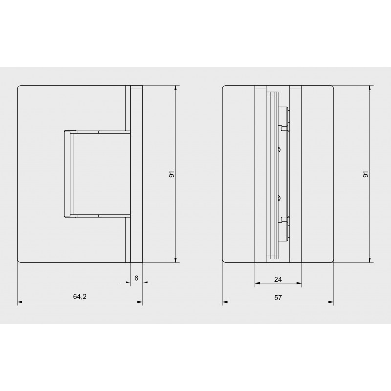 TRIVEL charnière porte 90° unilatérale -